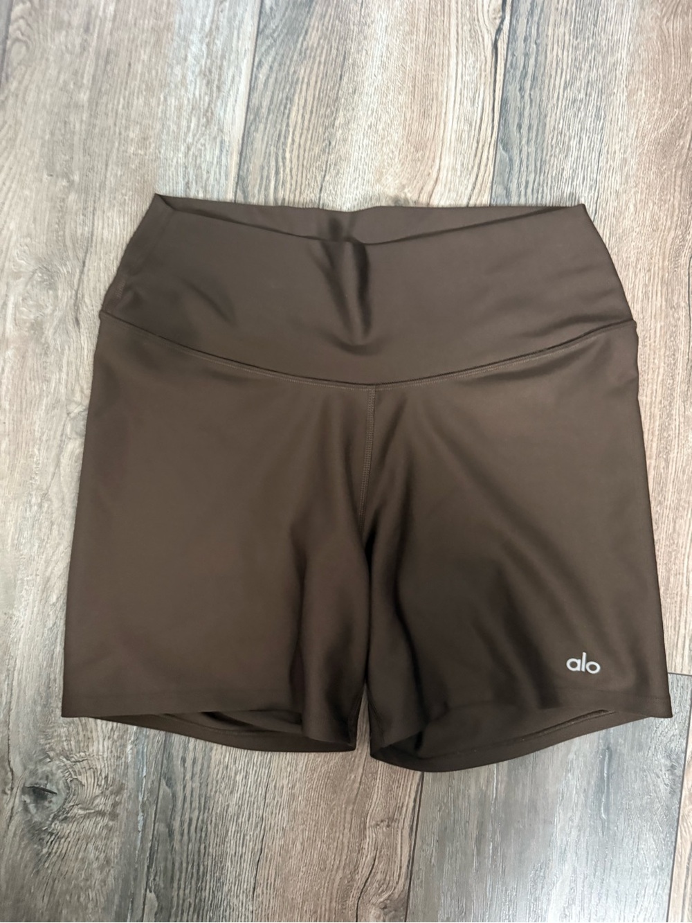 ALO Yoga Brown High-Rise Bike Shorts